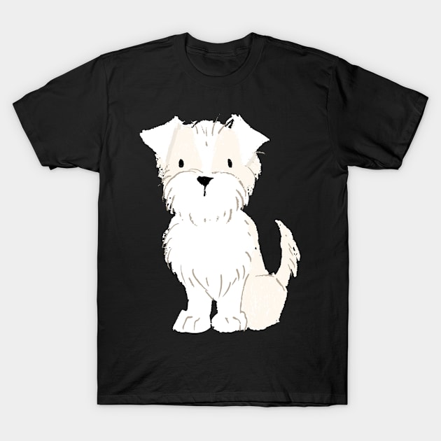 Terrier Cream White - Terrier T-Shirt by HarrietsDogGifts